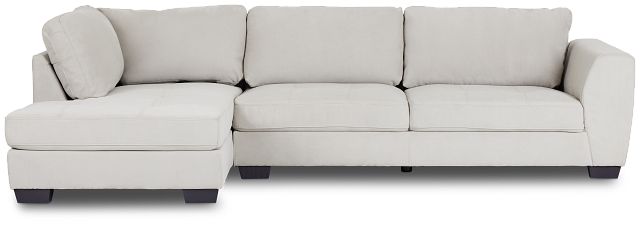 Perry Light Gray Micro Left Chaise Sectional