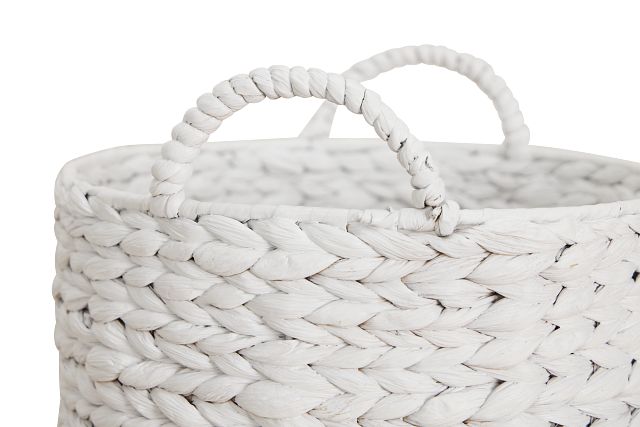 Cassie Set Of 3 White Basket