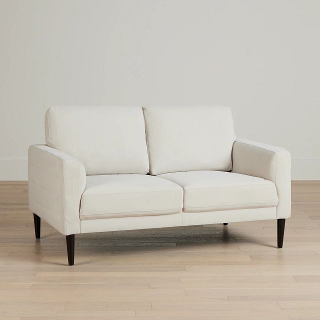 Nala Light Beige Velvet Loveseat