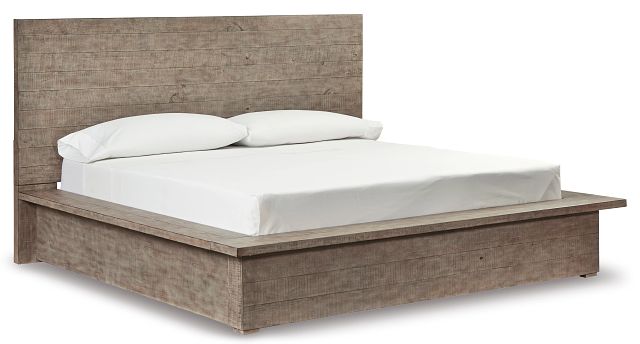 Langford Light Tone Wood Platform Headboard