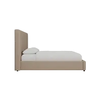 Grayton Merino Brown 54" Upholstered Platform Bed