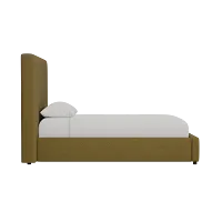 Grayton Elite Dark Green 54" Upholstered Platform Bed