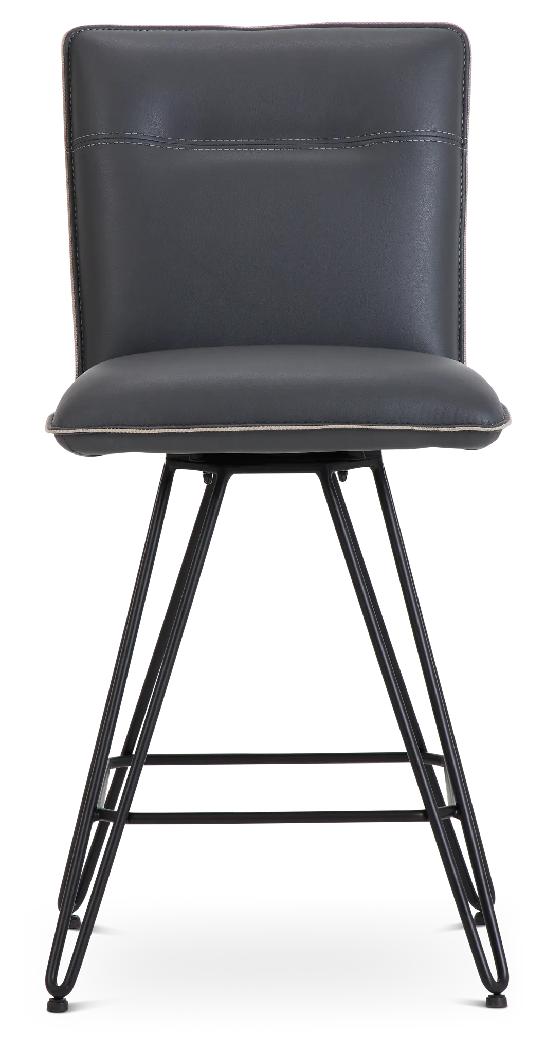 Demi Dark Gray Swivel 24" Upholstered Barstool