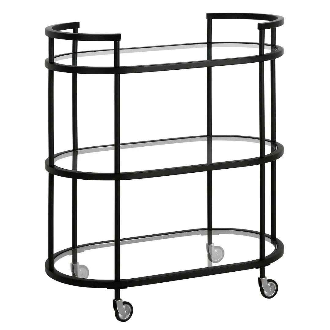 Emilie Black Metal Bar Cart