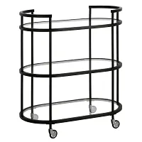 Emilie Black Metal Bar Cart
