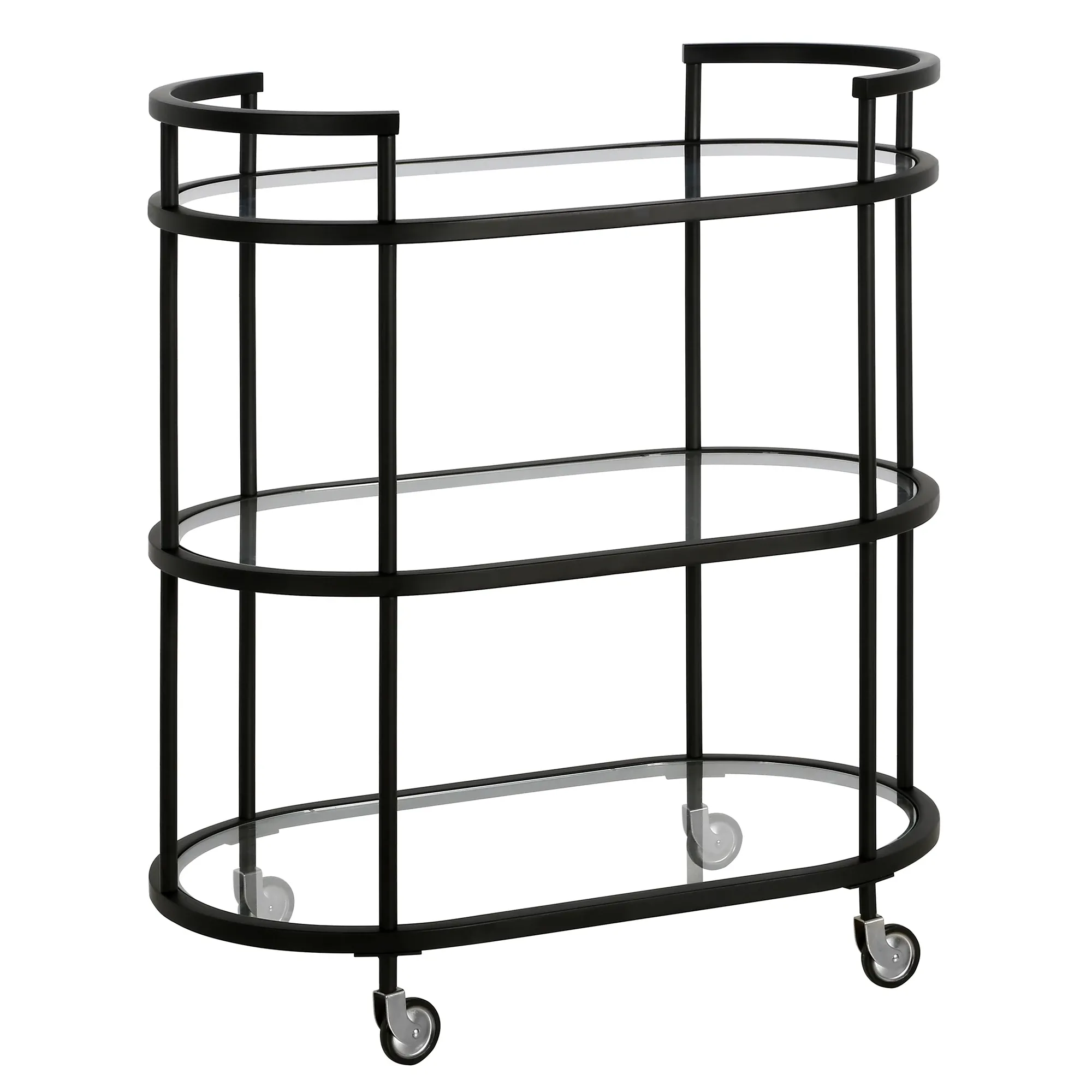 Emilie Black Metal Bar Cart