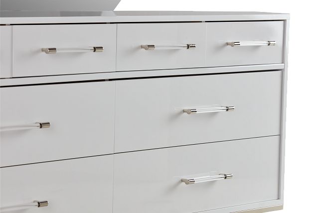 Cortina White Dresser & Mirror