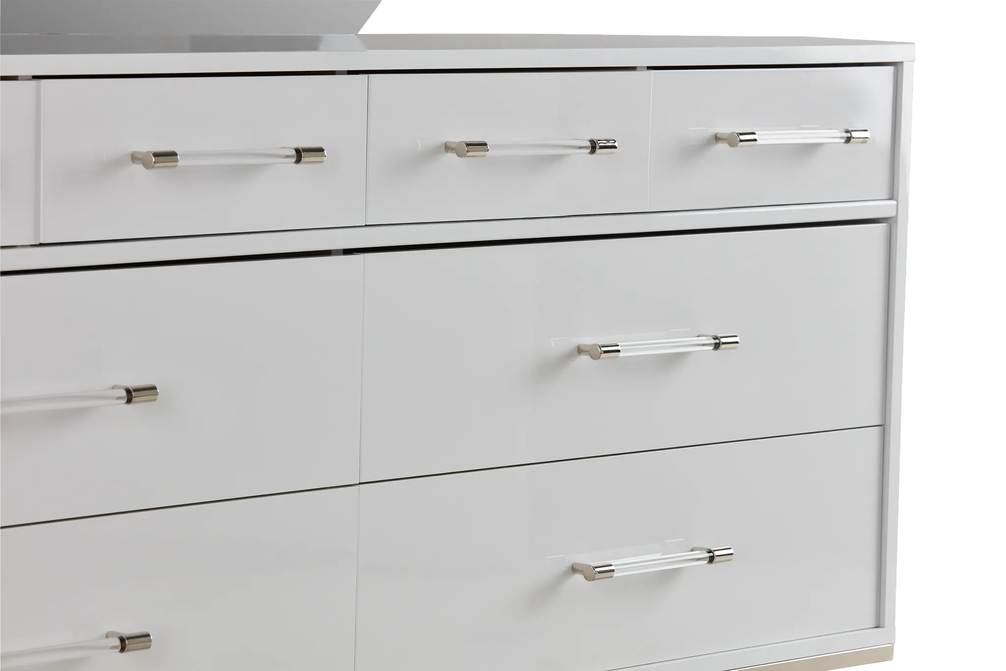 Cortina White Dresser & Mirror