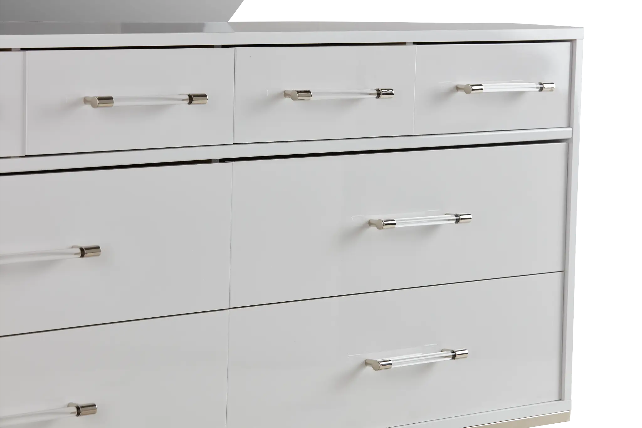 Cortina White Dresser & Mirror Cortina White Dresser & Mirror