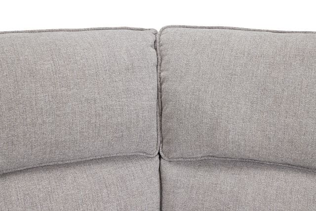 Piper Gray Fabric Small Two-arm Manually Reclining Sectional