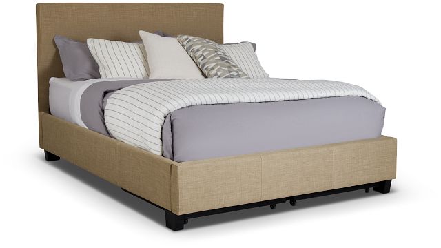 Madden Taupe Uph Platform Storage Bed