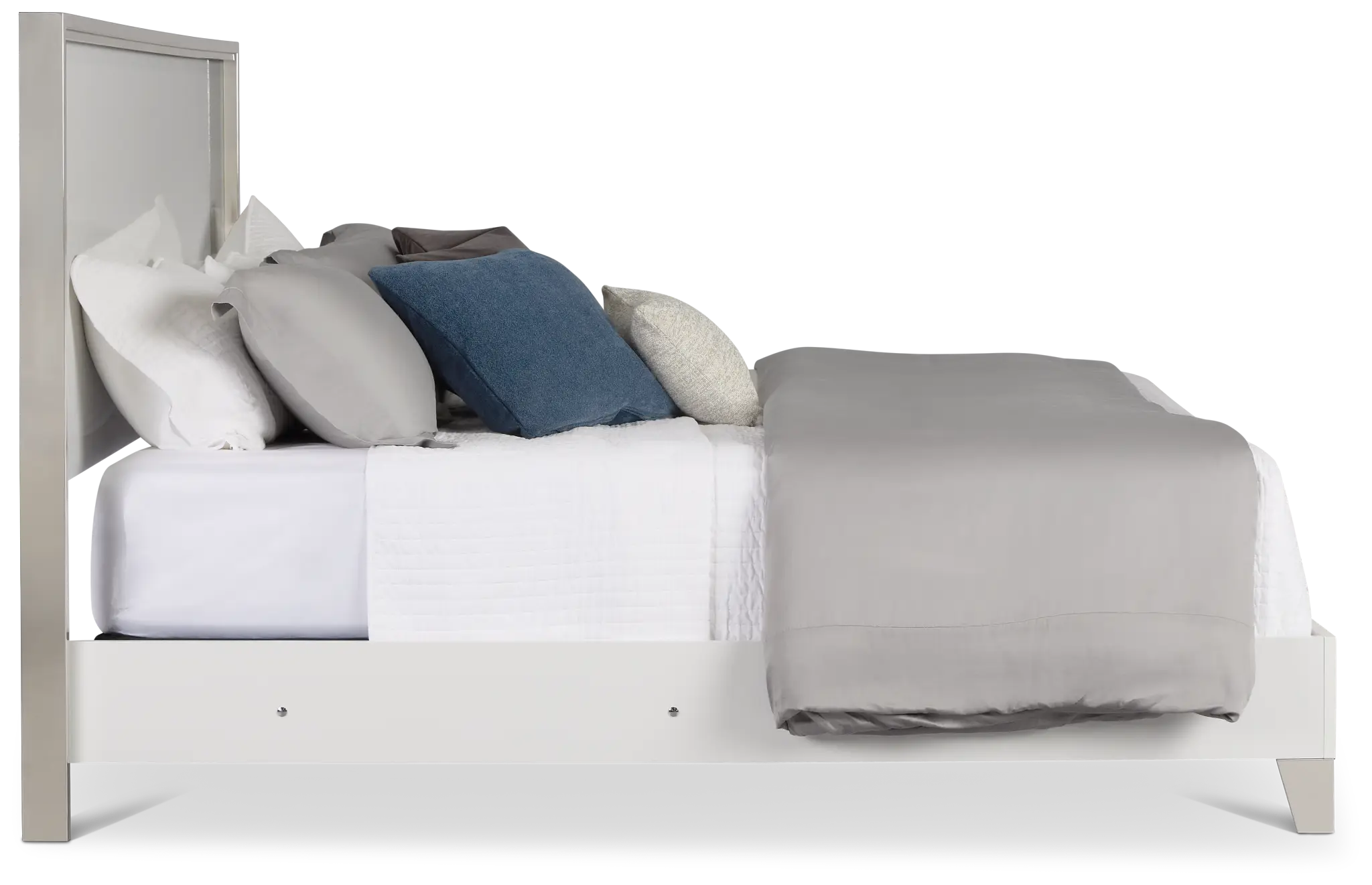 Doral White Panel Bed With Lights Doral White Panel Bed With Lights