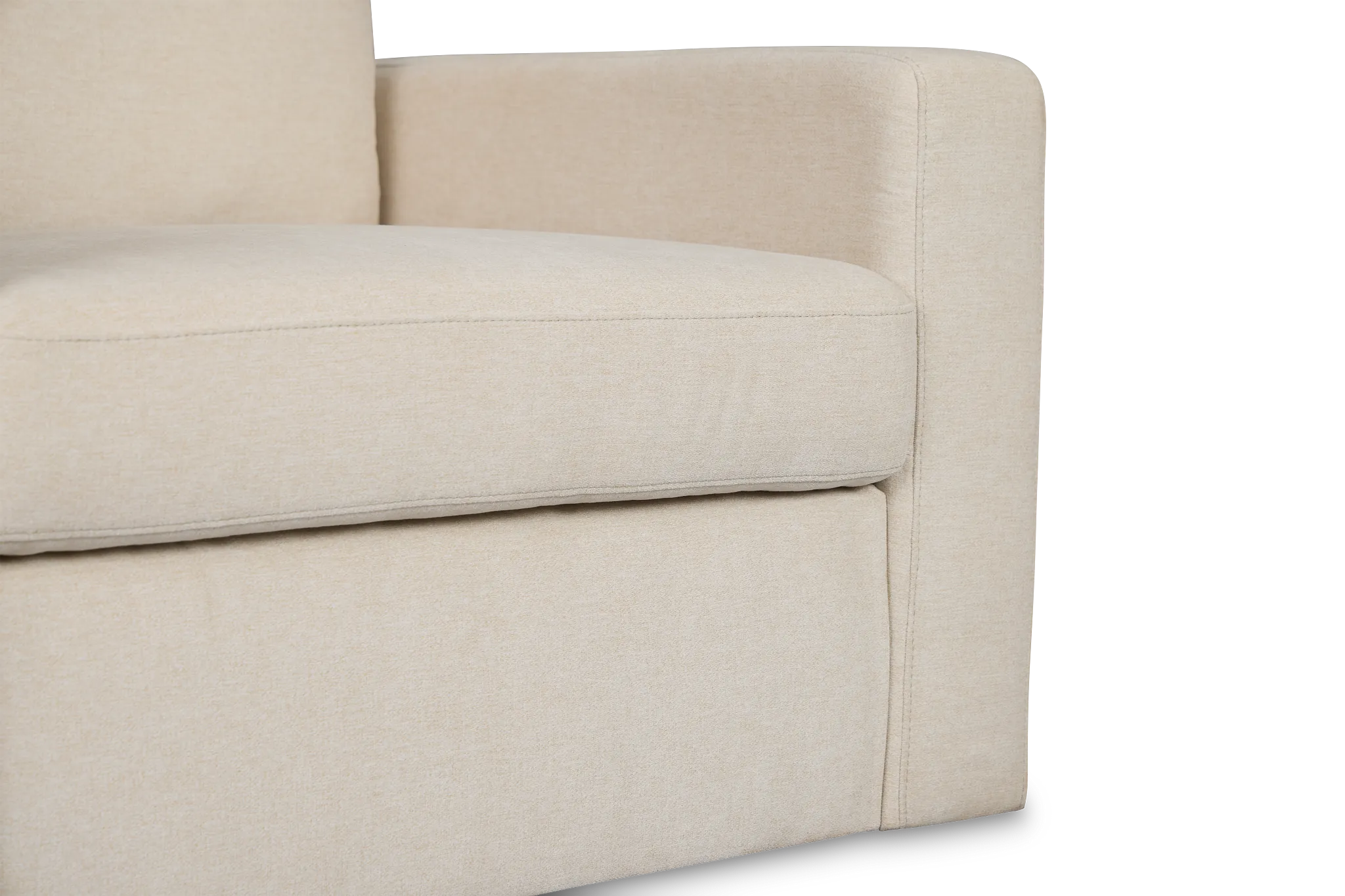 Addie Beige Fabric Medium Left Chaise Storage Sleeper Sectional