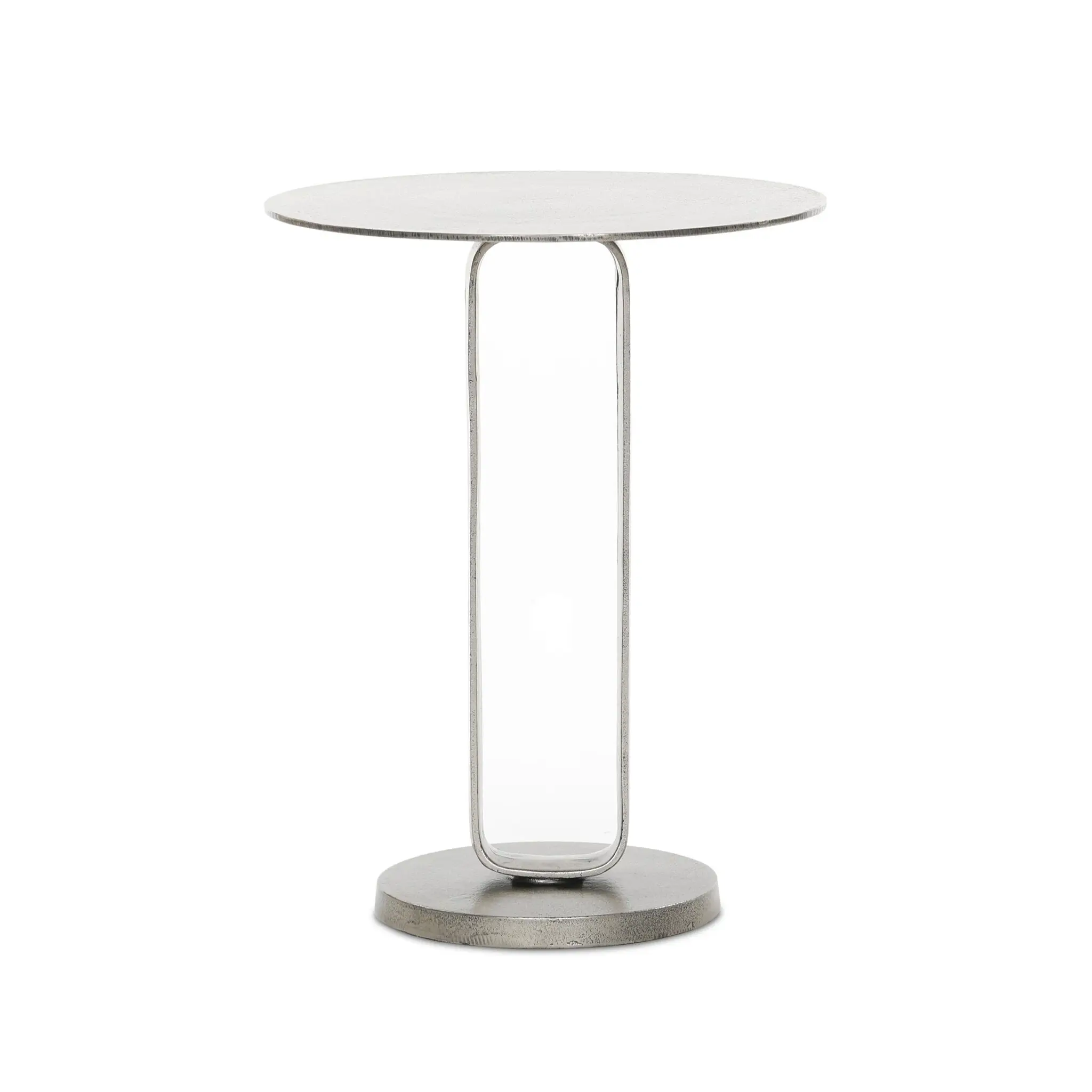 Four Hands Deem Nickel Round End Table Four Hands Deem Nickel Round End Table