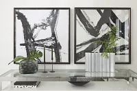 Fluid Black Framed Wall Art