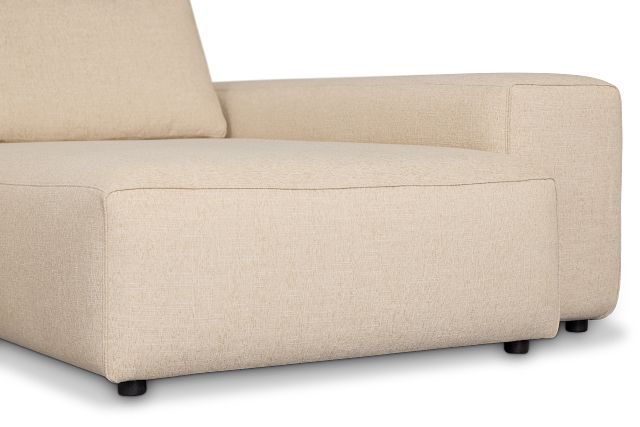 Cleo Beige Fabric Double Chaise Sectional