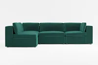 Destin Joya Green Velvet 4-piece Modular Sectional