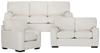 Austin White Fabric Living Room