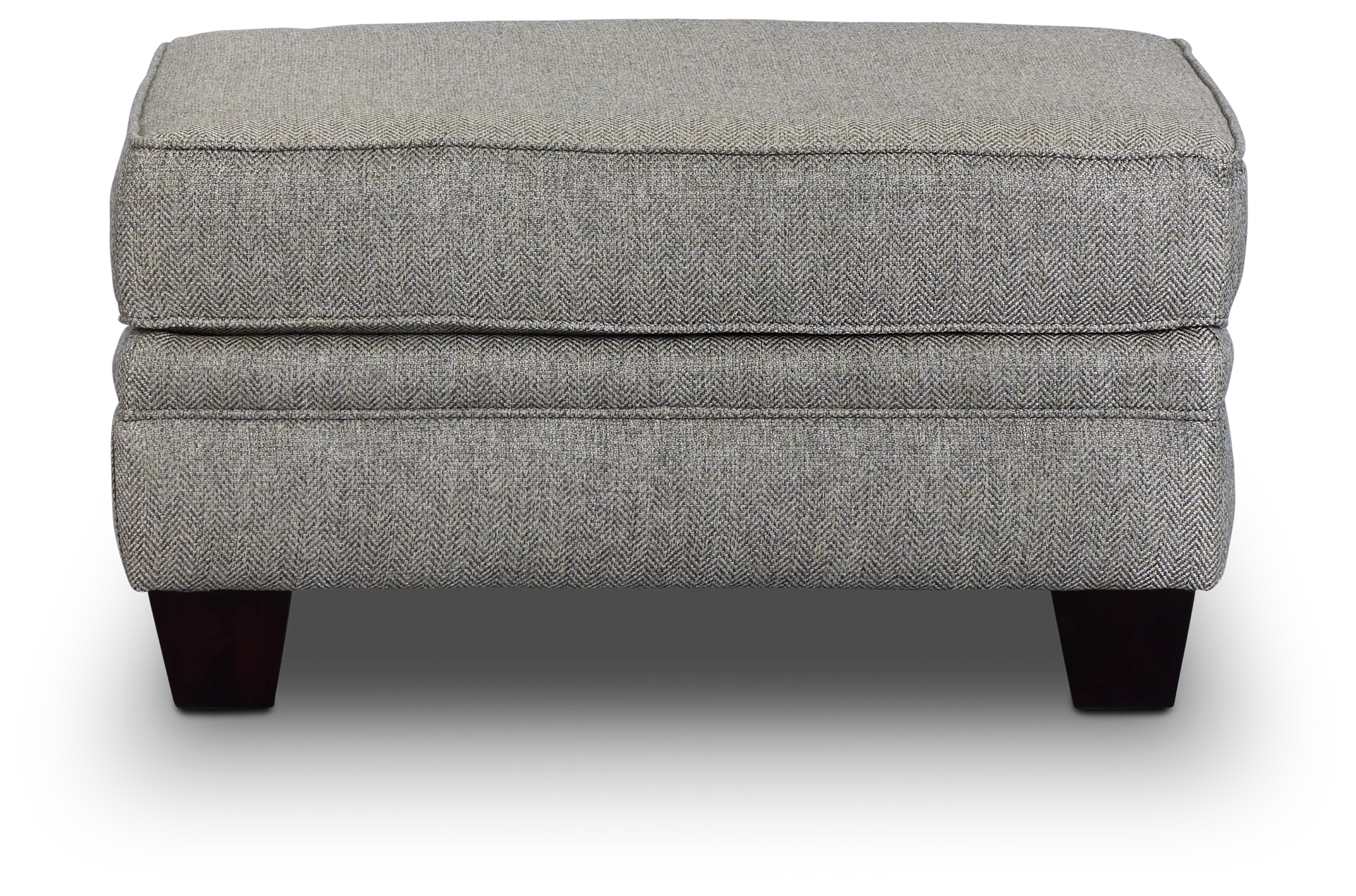 Avery Dark Gray Fabric Ottoman