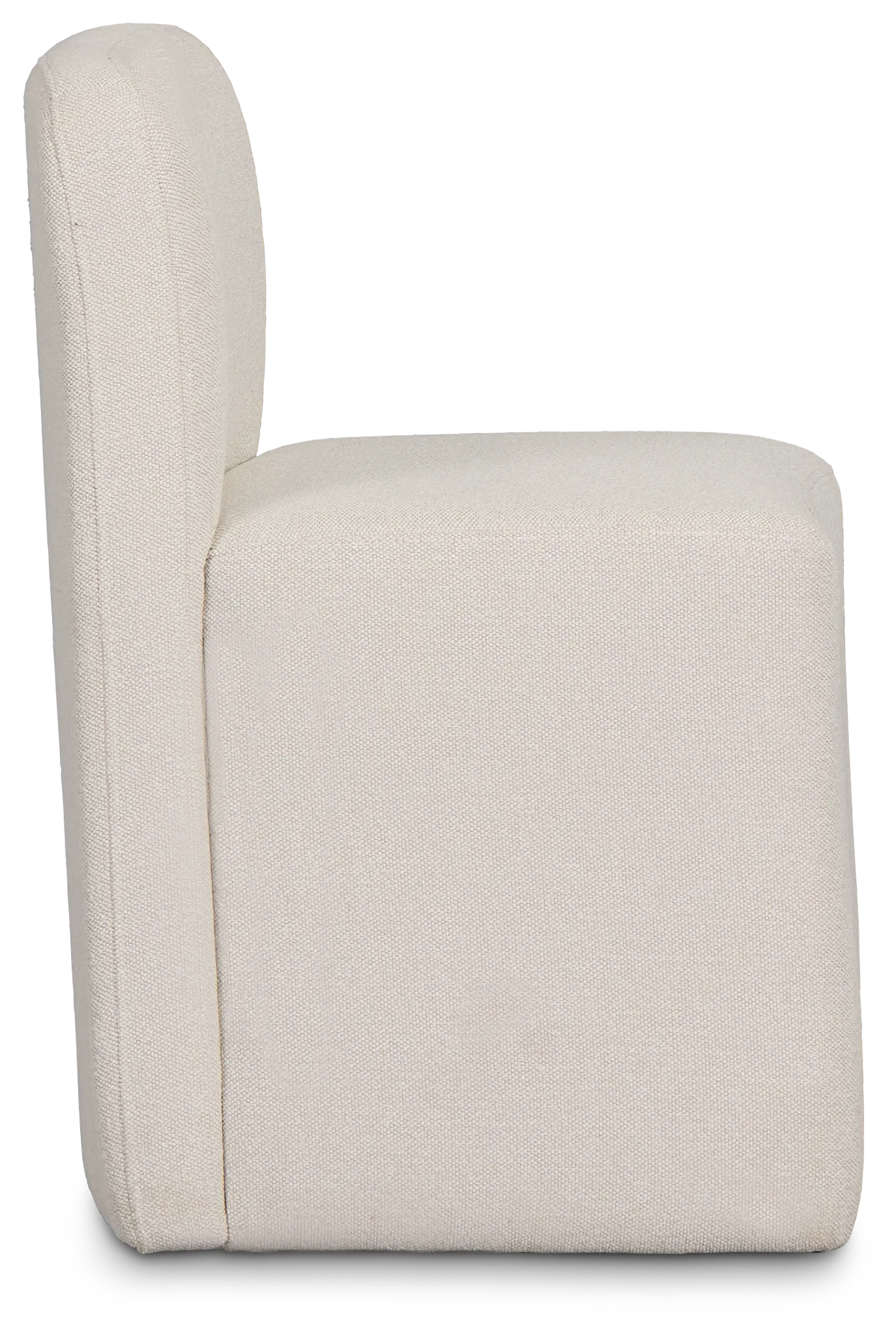 Rex Light Beige Castored Upholstered Side Chair