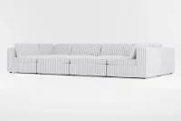 Destin Sea Lane Dark Blue Fabric 8-piece Pit Sectional