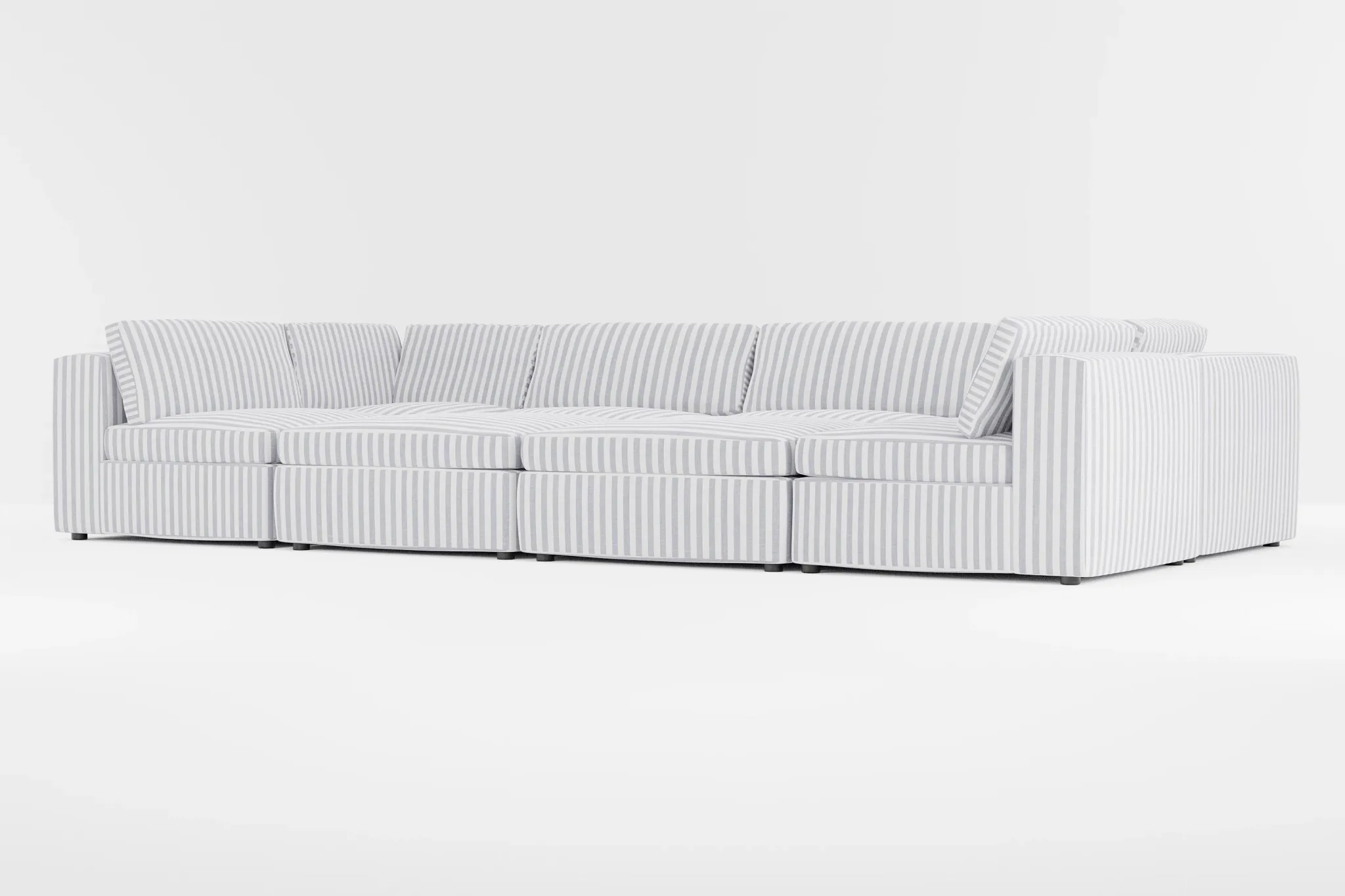 Destin Sea Lane Dark Blue Fabric 8-piece Pit Sectional