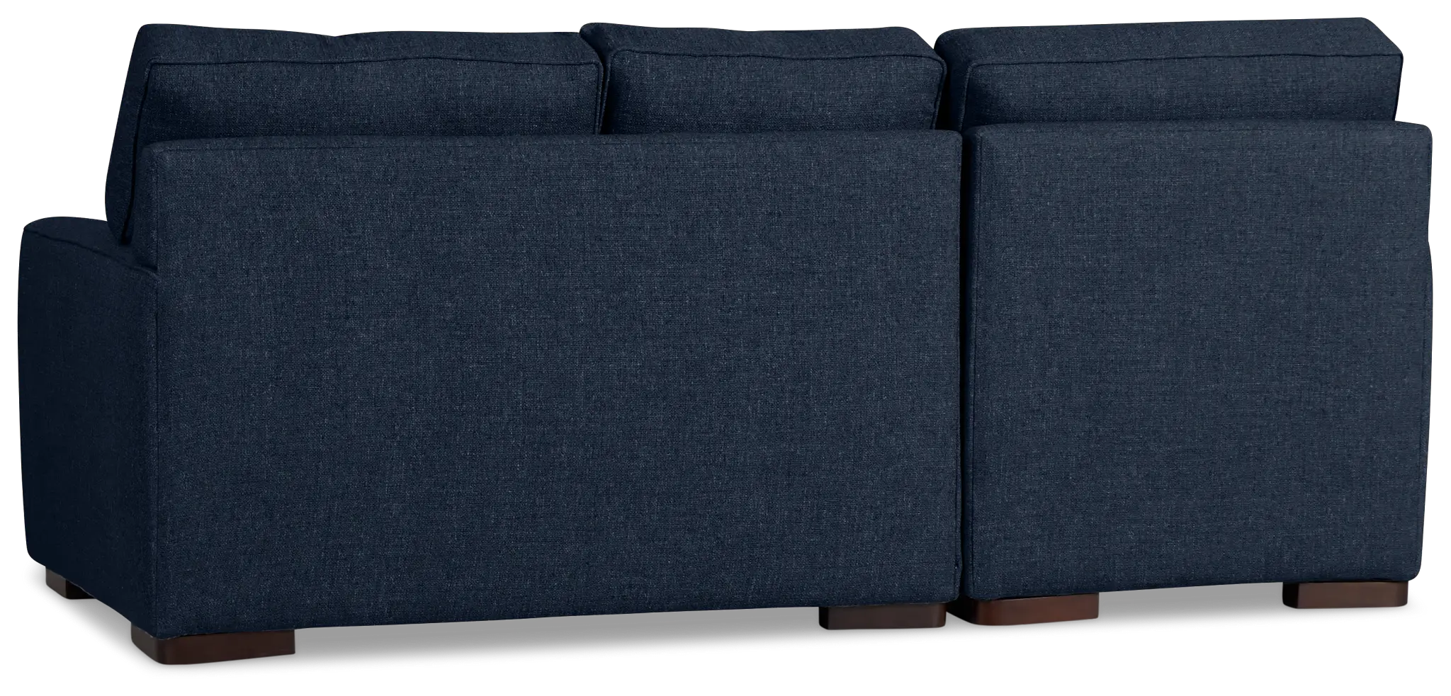 Sinclair Dark Blue Fabric Left Chaise Sectional Sinclair Dark Blue Fabric Left Chaise Sectional