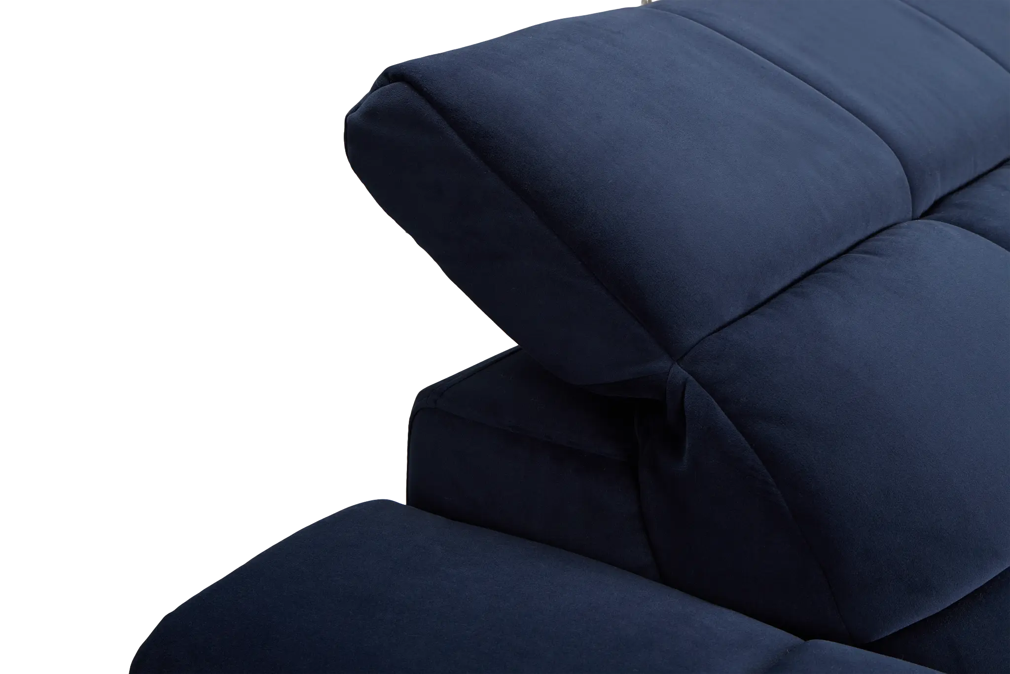 Gemma Navy Velvet Left Chaise Power Reclining Sectional Gemma Navy Velvet Left Chaise Power Reclining Sectional