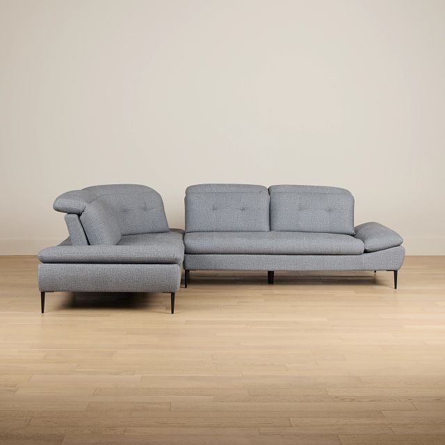 Micah Dark Gray Fabric Left Chaise Sectional