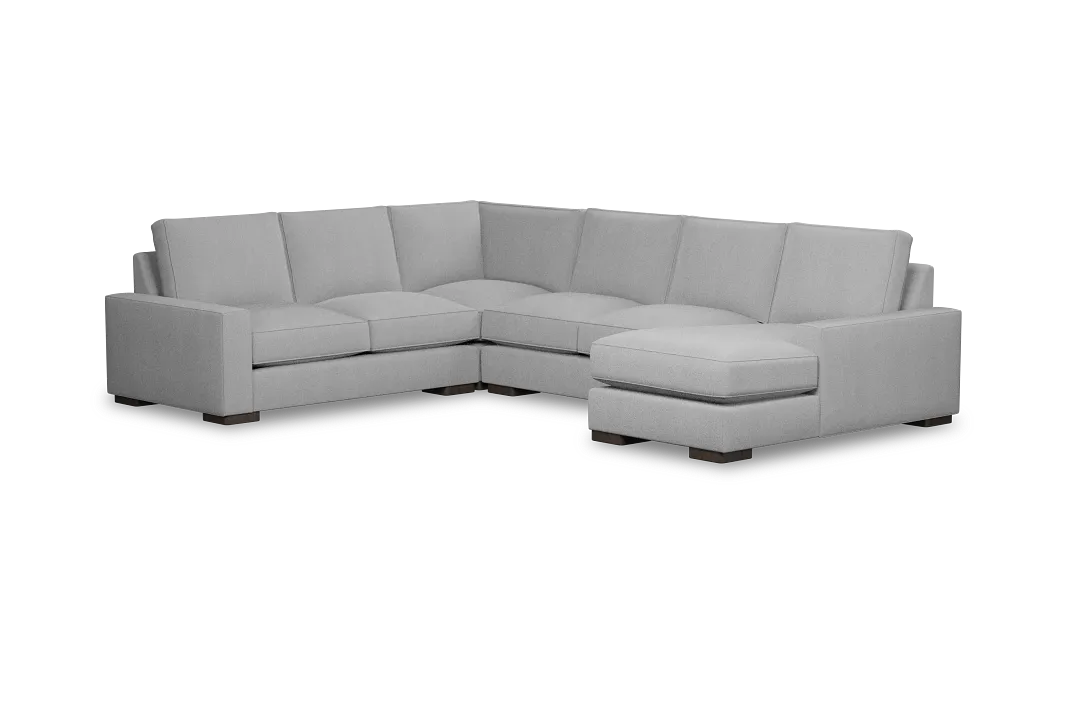 Edgewater Delray Light Gray Medium Right Chaise Sectional