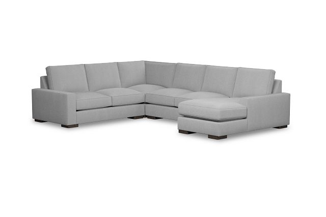 Edgewater Delray Light Gray Medium Right Chaise Sectional