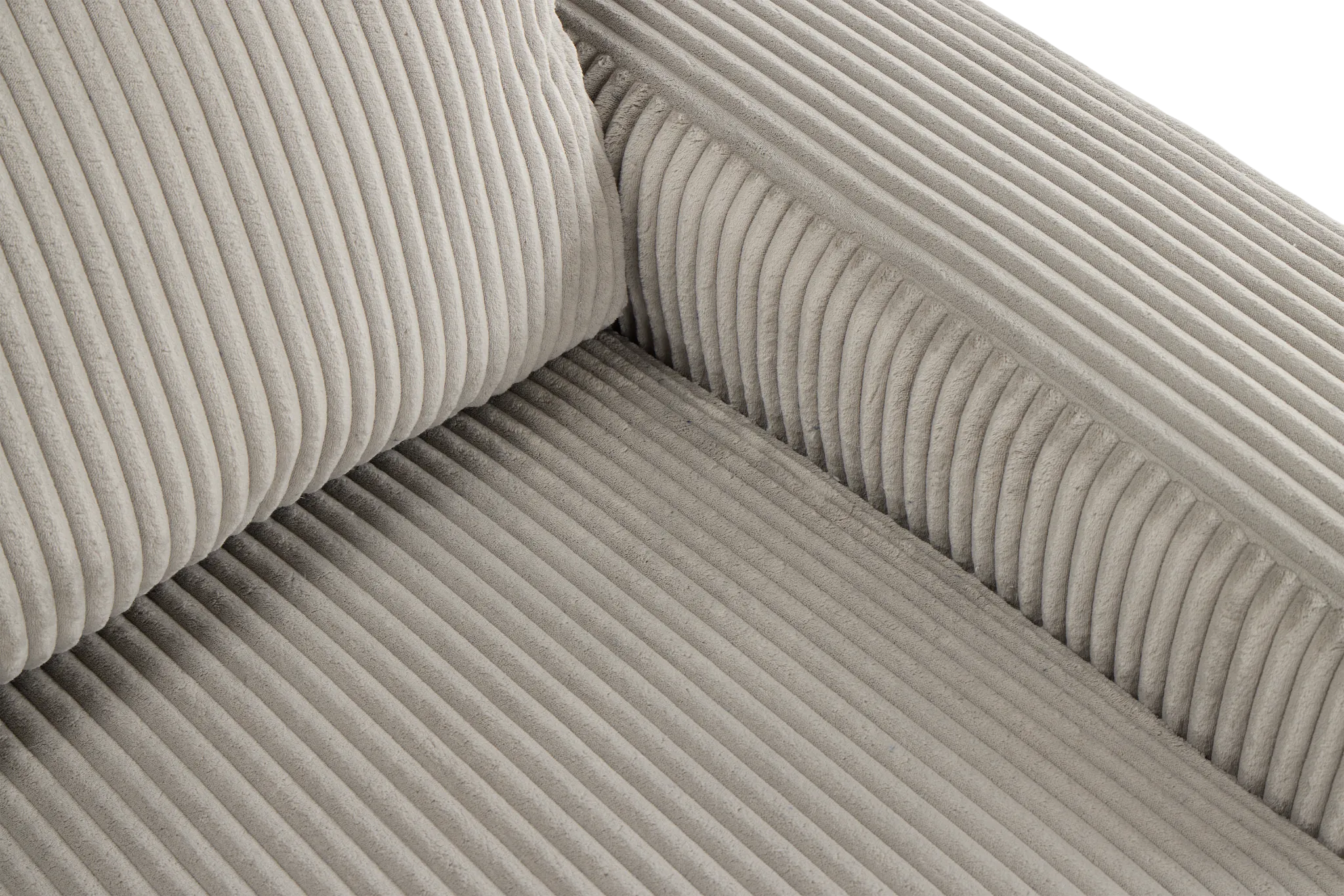 Charlie Gray Fabric Medium Two-arm Sectional