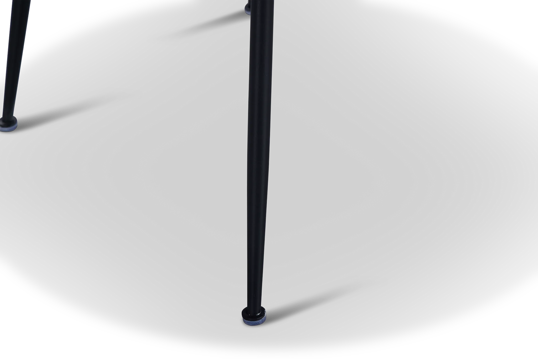 Capri Dark Blue Velvet Upholstered Side Chair W/ Black Legs