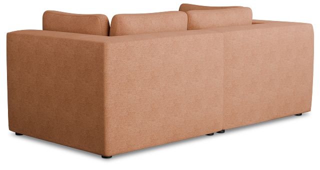 Destin Sutton Orange Fabric 2 Piece Modular Sofa