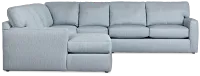 Rhodes Light Blue Fabric Large Left Chaise Sectional