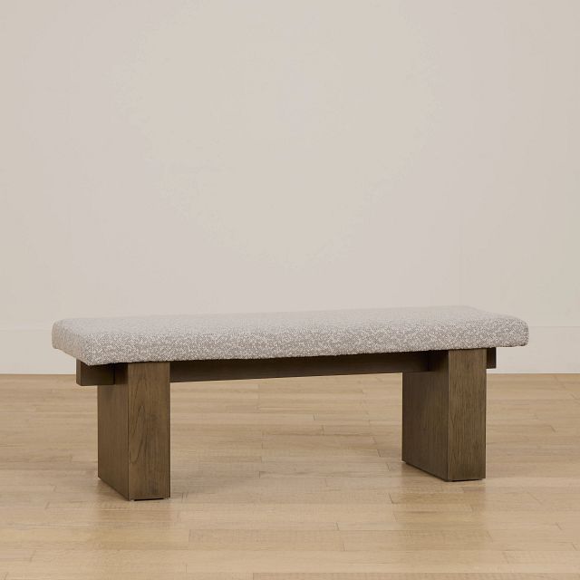 Vance Light Tone Upholstered Dining Bench