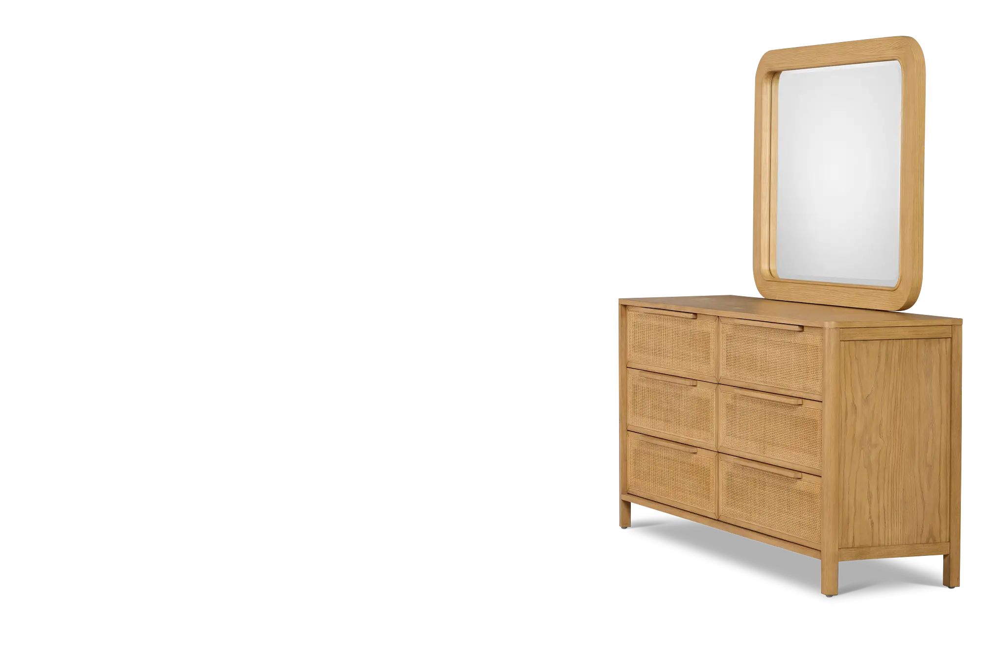 Pacific Light Tone 6-drawer Dresser & Mirror Pacific Light Tone 6-drawer Dresser & Mirror