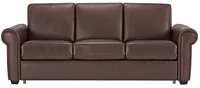 Lincoln Medium Brown Lthr/vinyl Memory Foam Sleeper