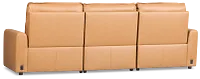 Edison Medium Brown Leather/Vinyl 3-piece Modular Power Sofa