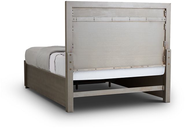 Zurich Gray Panel Storage Bed