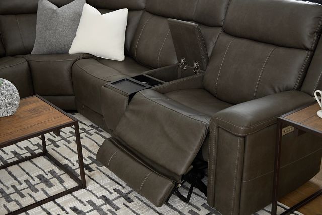 Jayden Gray Micro Medium Triple Power 2-arm Sectional