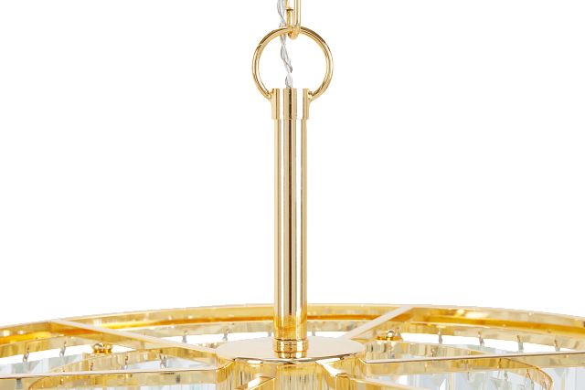 Audrey Gold Round Chandelier