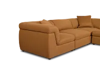 Aria Medium Brown Micro Immersive 5-piece Modular Sectional W/2 Speakers