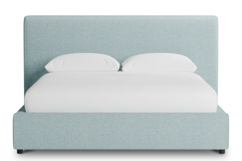 Grayton Elite Light Blue 44" Upholstered Platform Bed