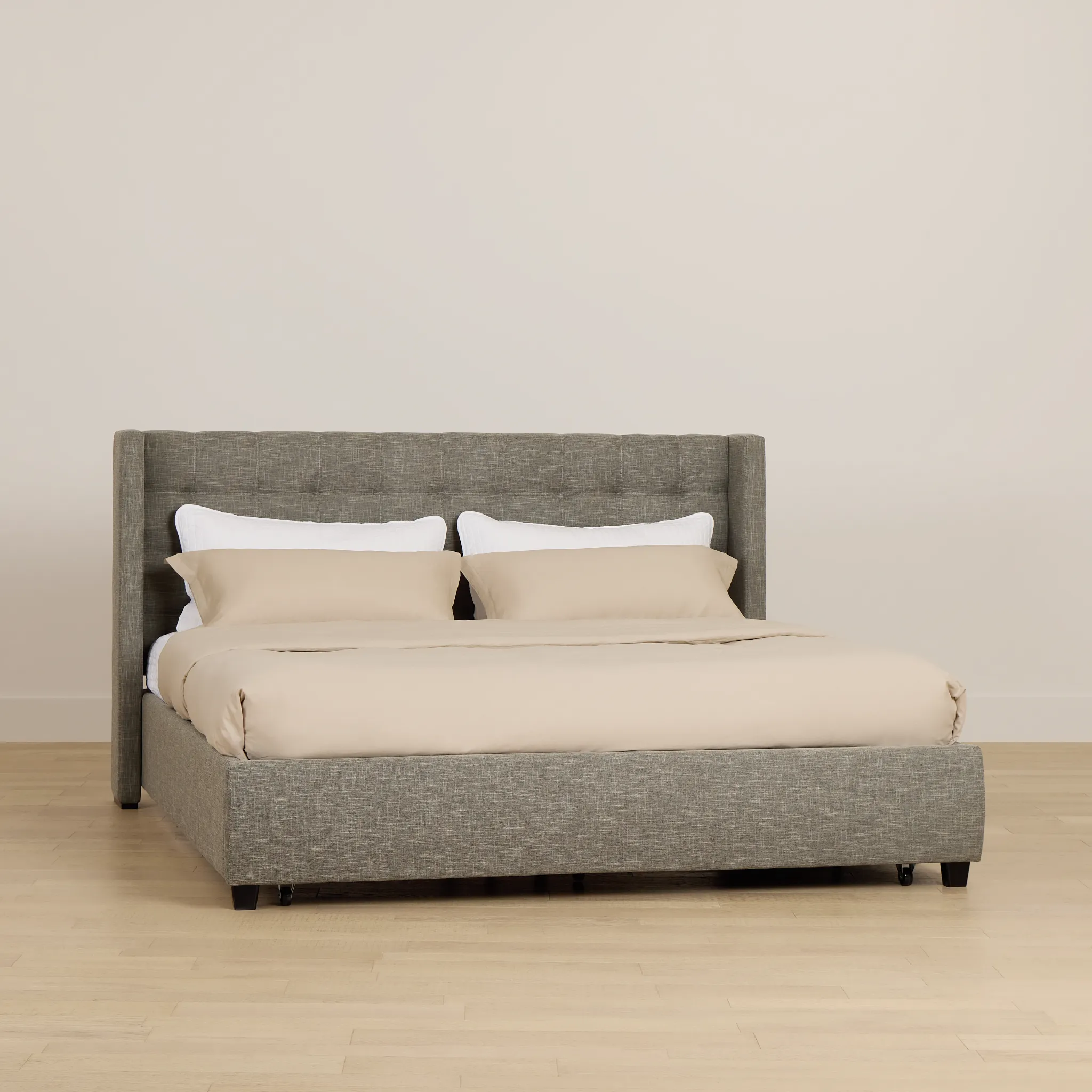 Chatham Gray Low Platform Storage Bed