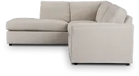 Maxie Light Beige Micro Small Left Bumper Sectional