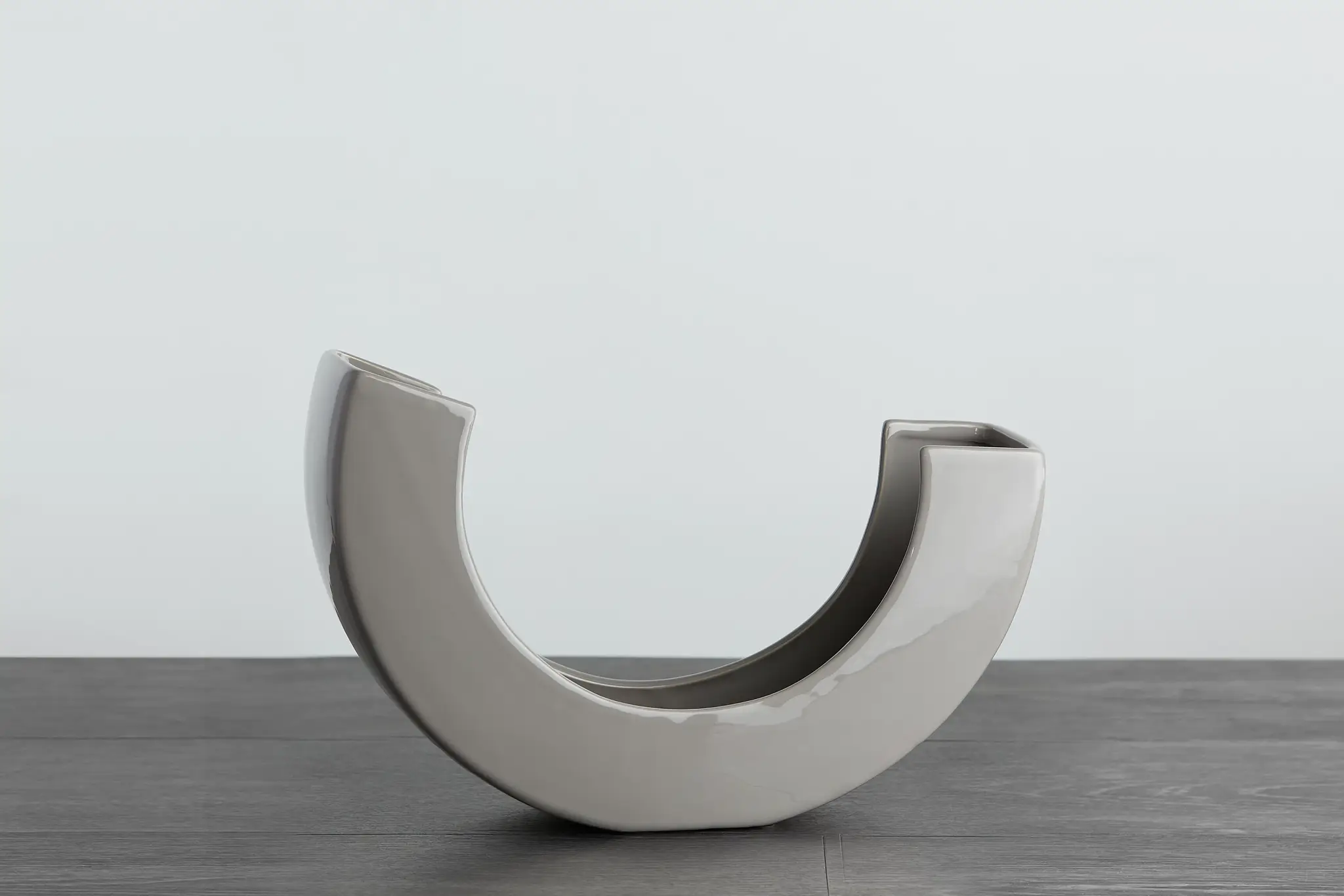 Teegan Gray Curved Vase Teegan Gray Curved Vase