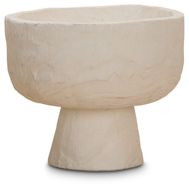 Pauli White Wood Bowl