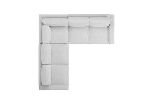 Edgewater Suave White Small Two-arm Sectional