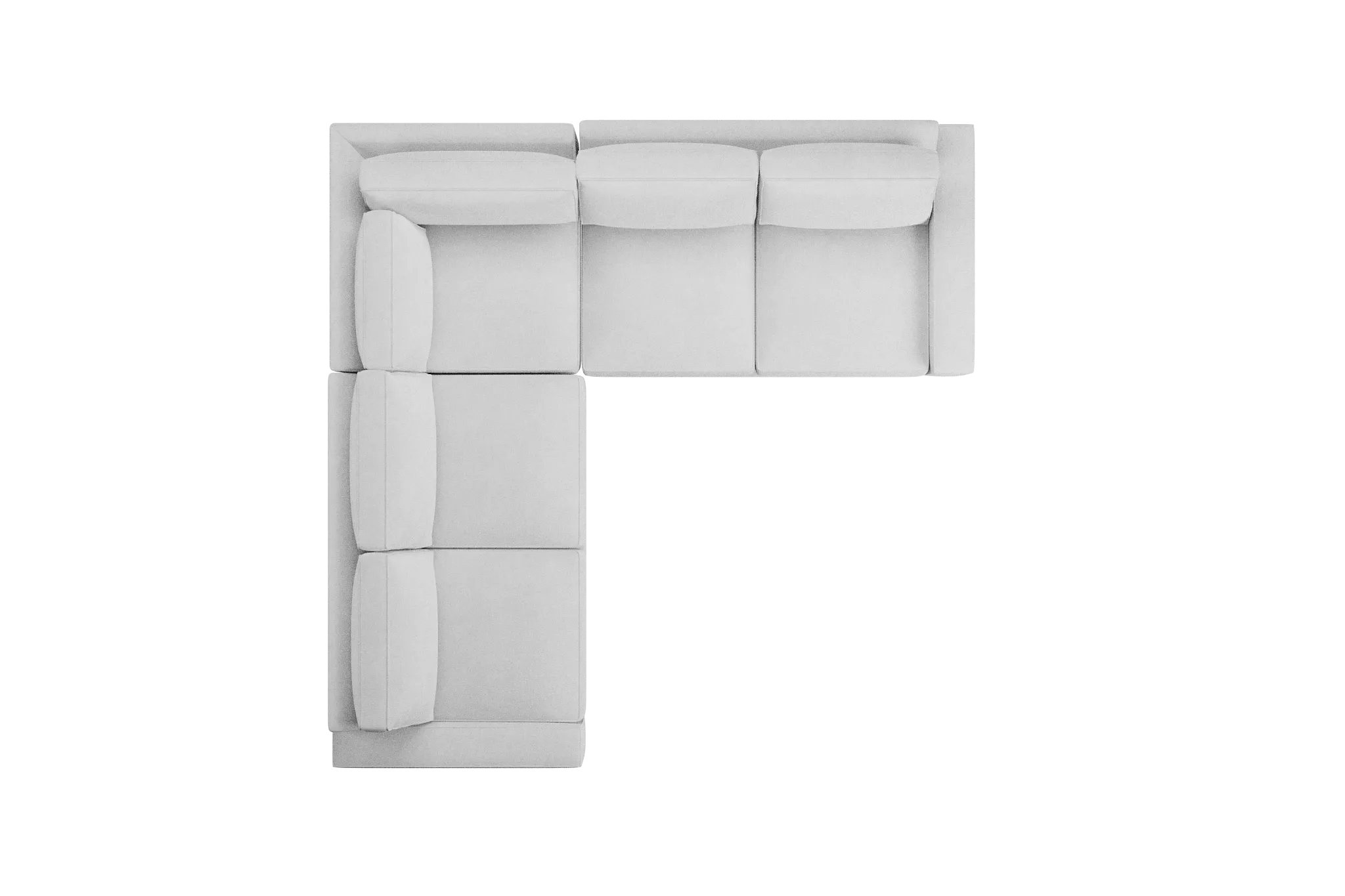 Edgewater Suave White Small Two-arm Sectional